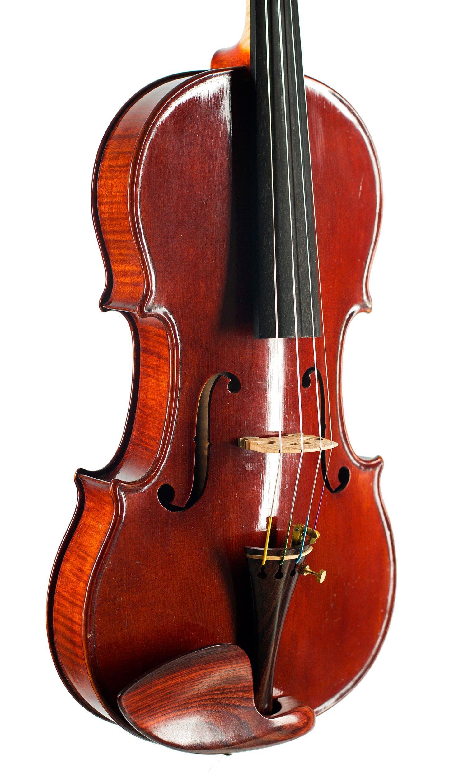 Violin, Workshop of Didier Nicolas Aine, Mirecourt, 19th Century — angled view, 40°