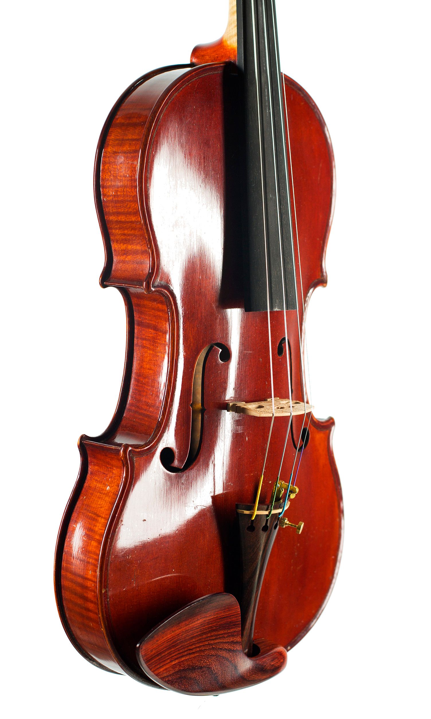 Violin, Workshop of Didier Nicolas Aine, Mirecourt, 19th Century — angled view, 50°