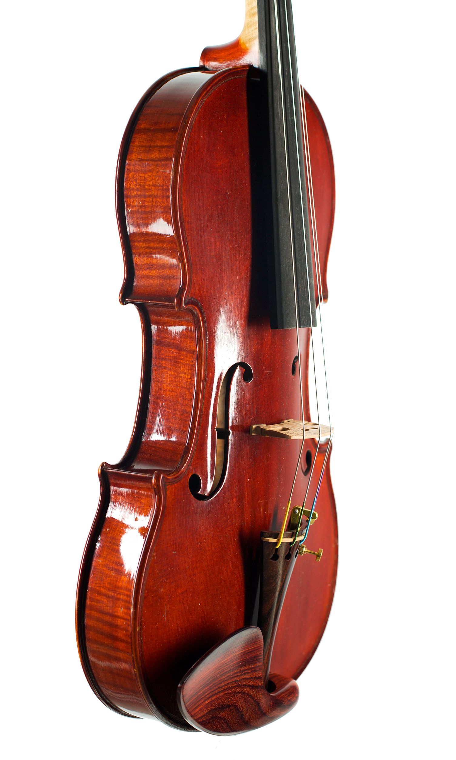 Violin, Workshop of Didier Nicolas Aine, Mirecourt, 19th Century — angled view, 60°
