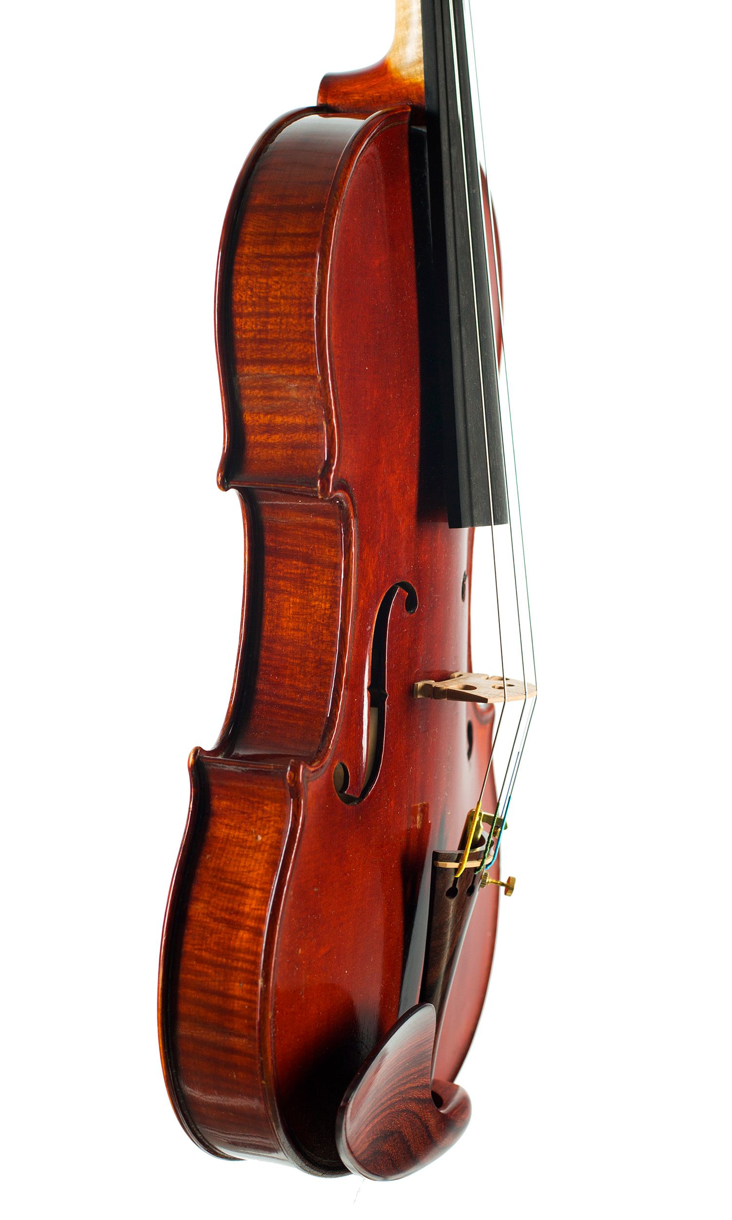 Violin, Workshop of Didier Nicolas Aine, Mirecourt, 19th Century — angled view, 70°