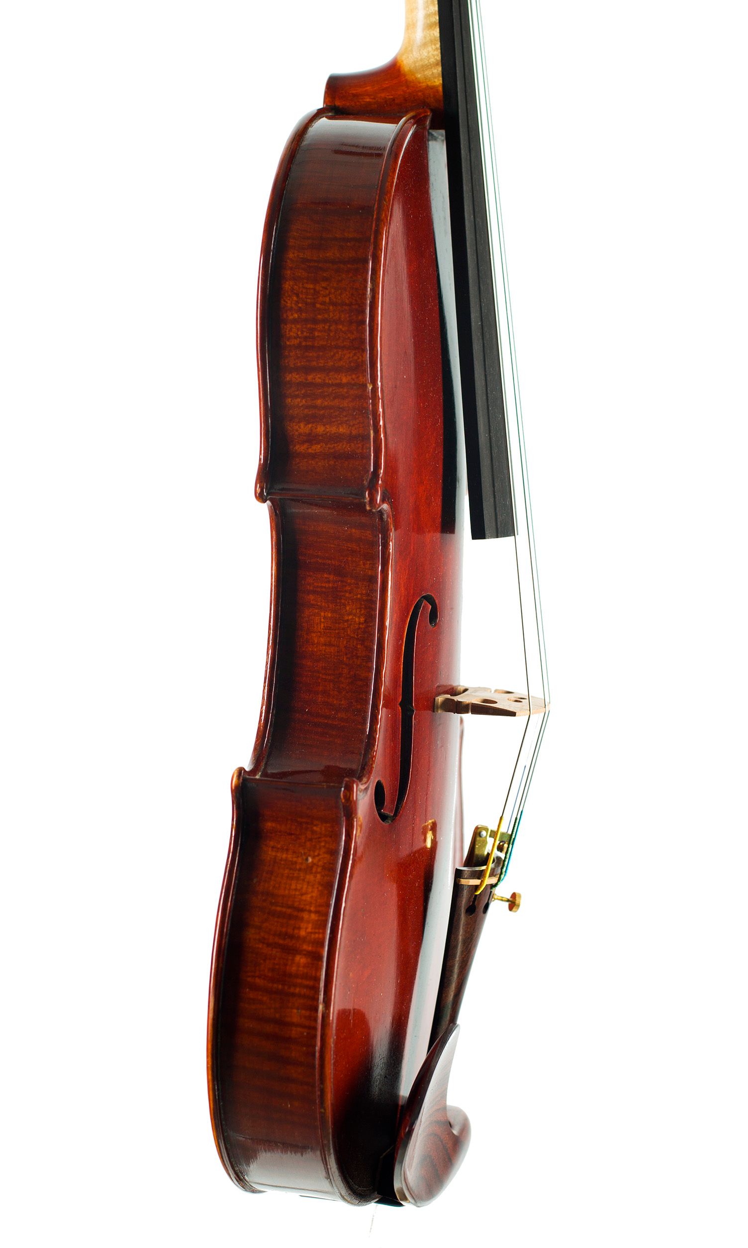 Violin, Workshop of Didier Nicolas Aine, Mirecourt, 19th Century — angled view, 80°