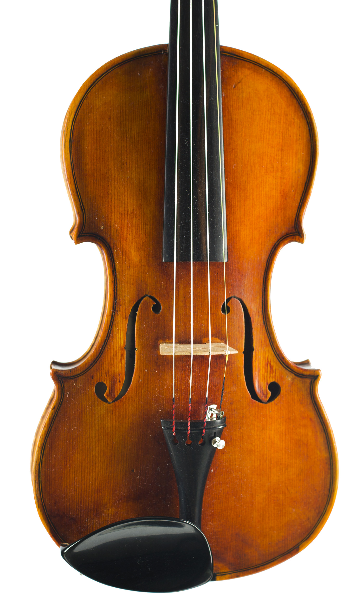 A violin by J. W. Dooley, Glasgow, 1928 — angled view, 10°