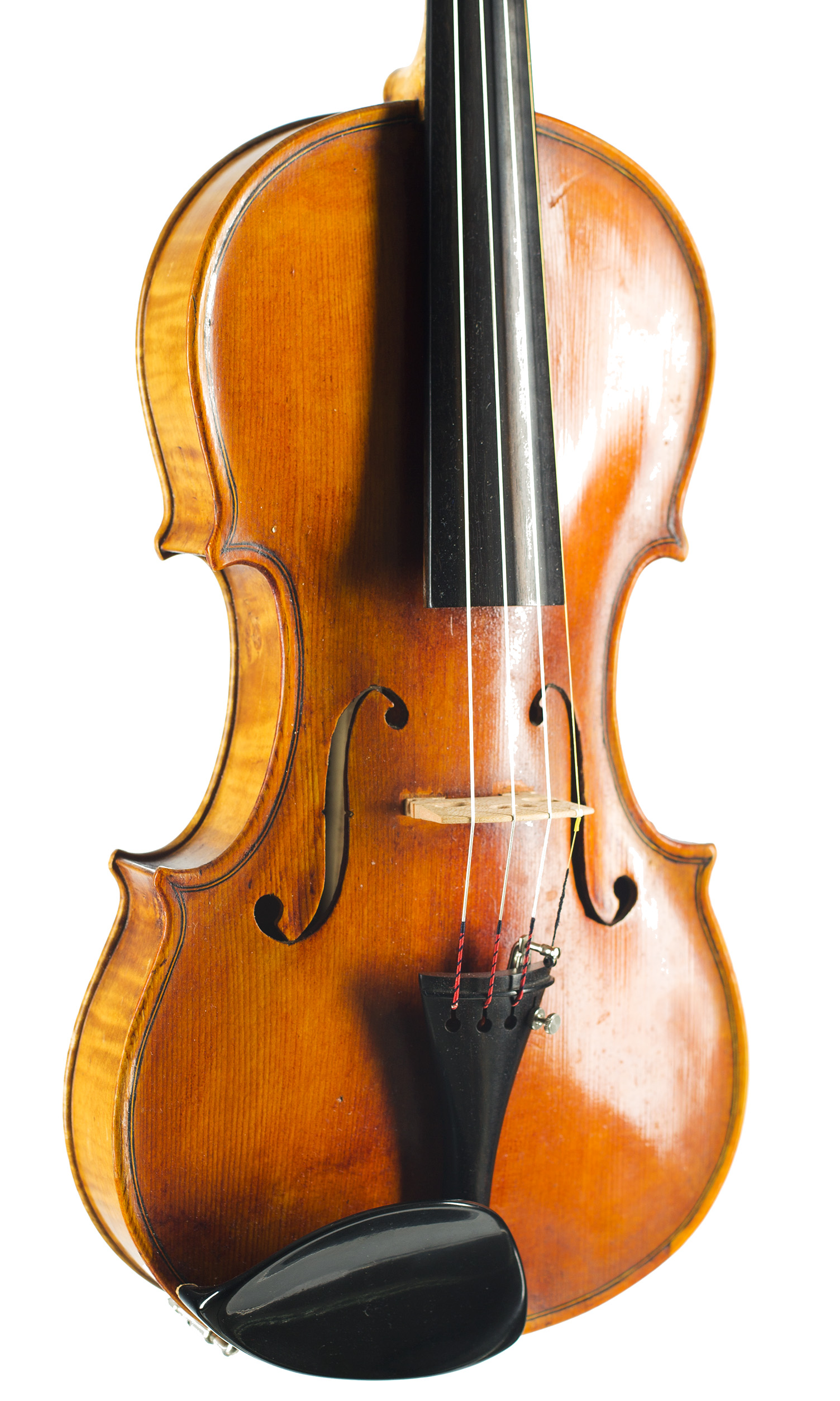 A violin by J. W. Dooley, Glasgow, 1928 — angled view, 30°