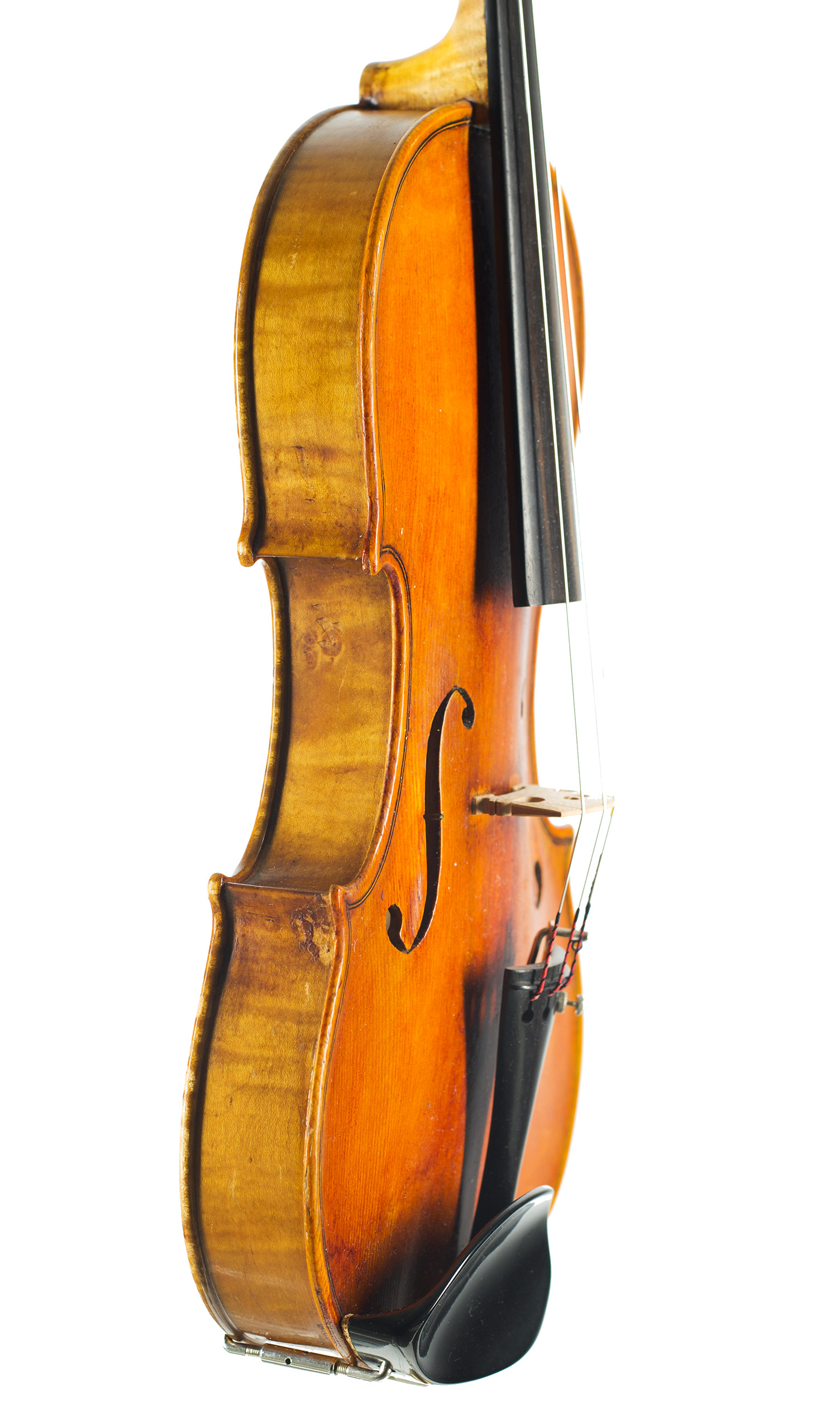 A violin by J. W. Dooley, Glasgow, 1928 — angled view, 70°