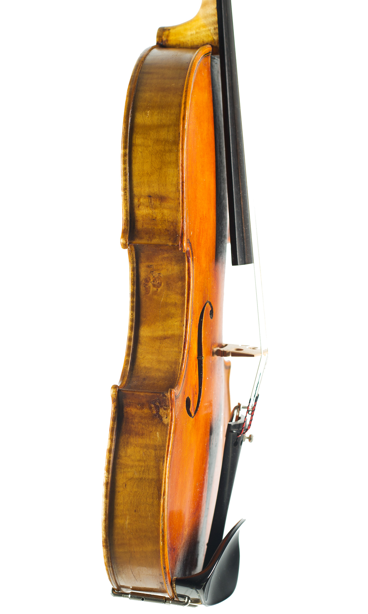 A violin by J. W. Dooley, Glasgow, 1928 — angled view, 80°