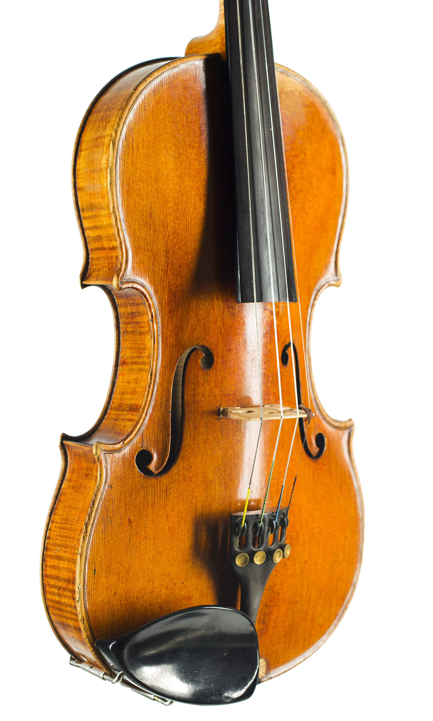 A violin by Antonius Lucca, Verona, 1910 — angled view, 40°