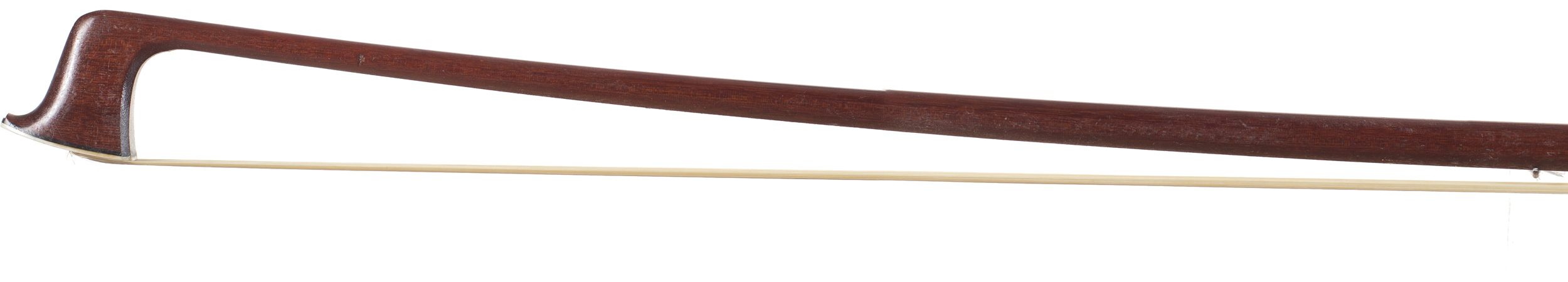 A silver-mounted violin bow by Albert Nurnberger — head