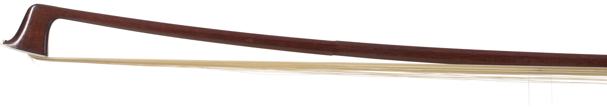 A silver-mounted violin bow by August Nurnberger, Markneukirchen — head