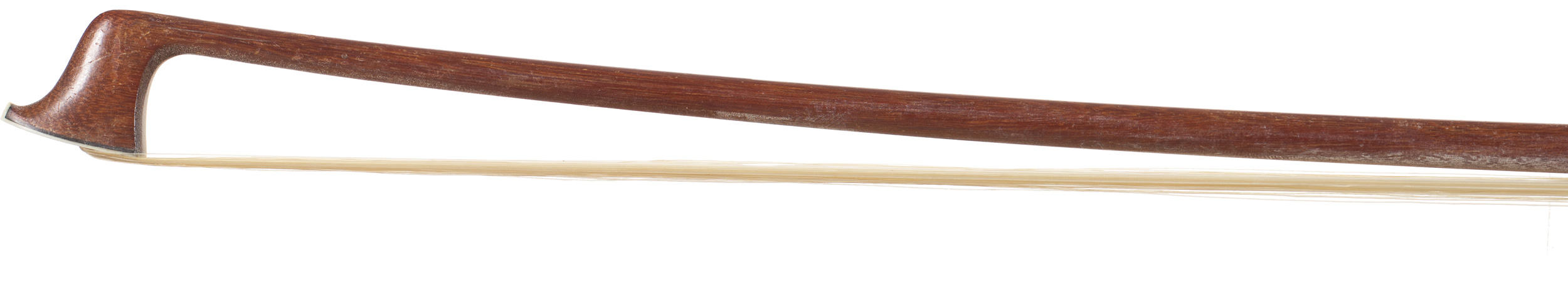 A silver-mounted violin bow by Emil Herrmann — head