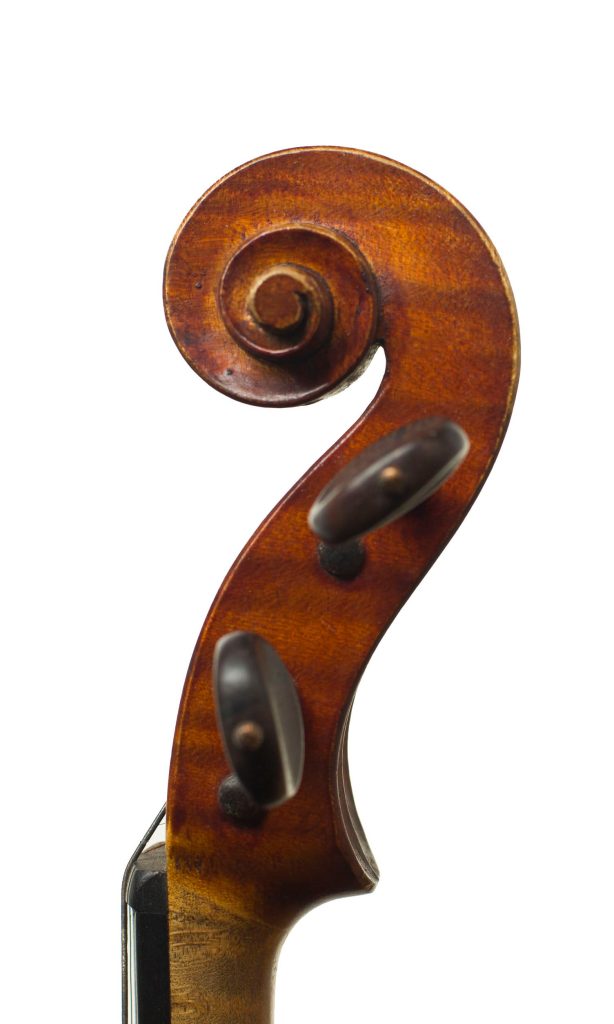 Violin by Hugh Cooper, Glasgow, 1911 — scroll