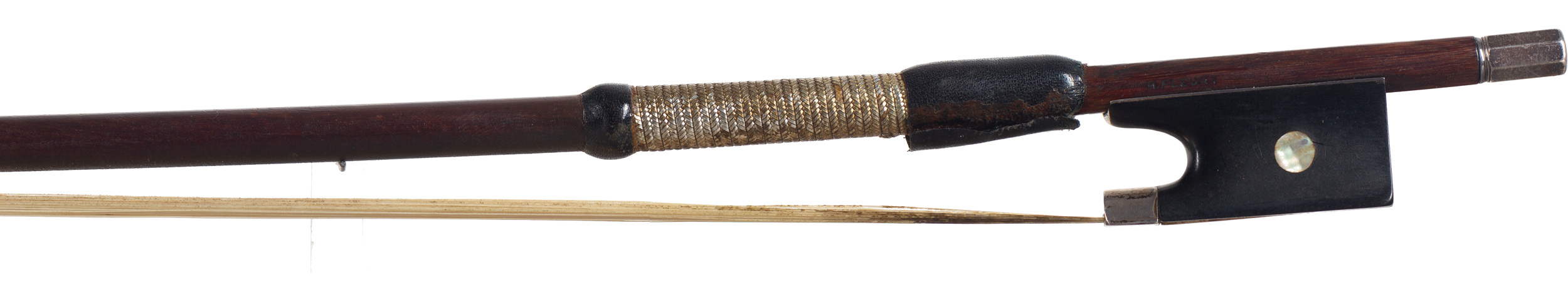 A silver-mounted violin bow by H. Fleury, Paris — frog