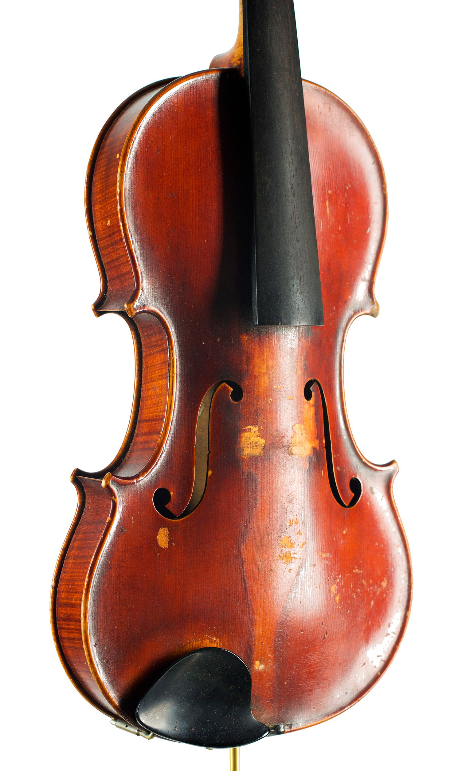 Violin by James Meek, Carlisle, 1893 — angled view, 40°