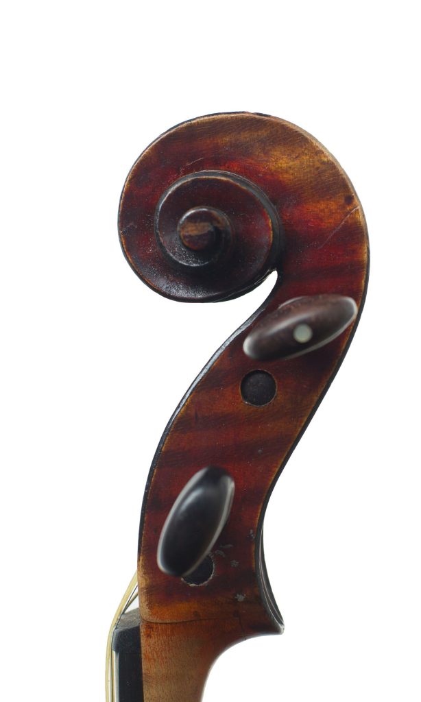 Violin by Georges Adolphe Chanot, Manchester, 1898 — scroll