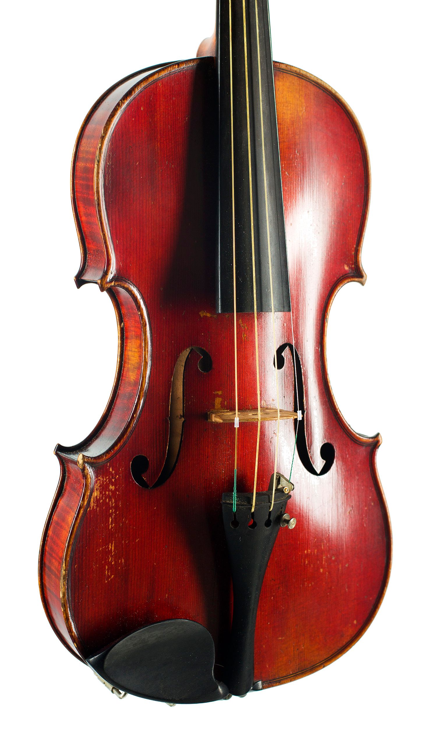 Violin by Georges Adolphe Chanot, Manchester, 1898 — angled view, 30°