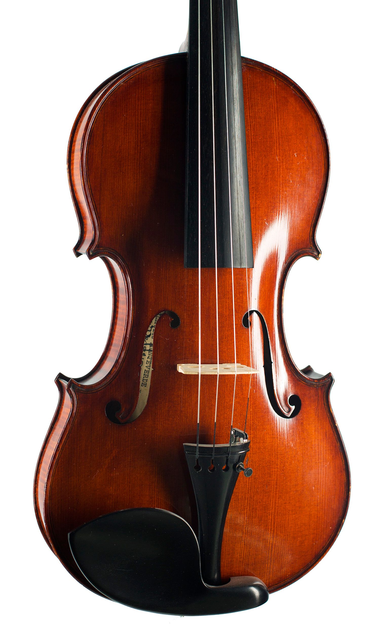 Violin, Workshop of Aristide Cavalli, Cremona, 1923 — angled view, 20°