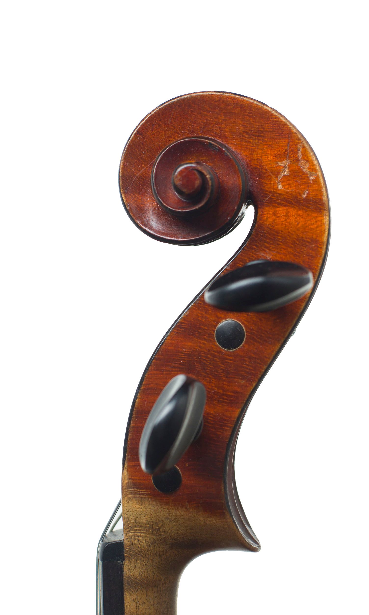 Violin, Workshop of Ch. J. B. Collin-Mezin (Fils), Mirecourt, 192* — scroll