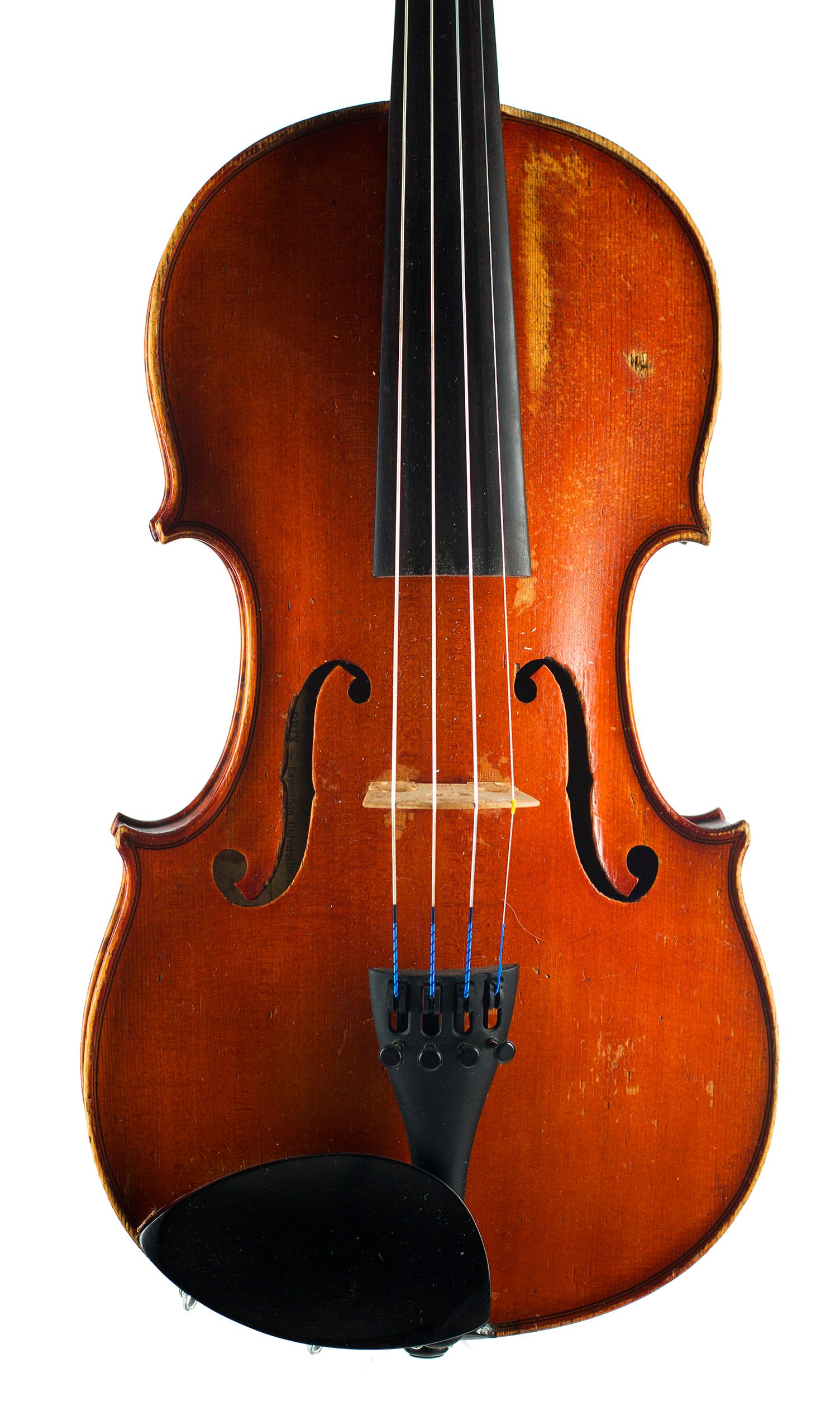 Violin, Workshop of Ch. J. B. Collin-Mezin (Fils), Mirecourt, 192* — angled view, 10°