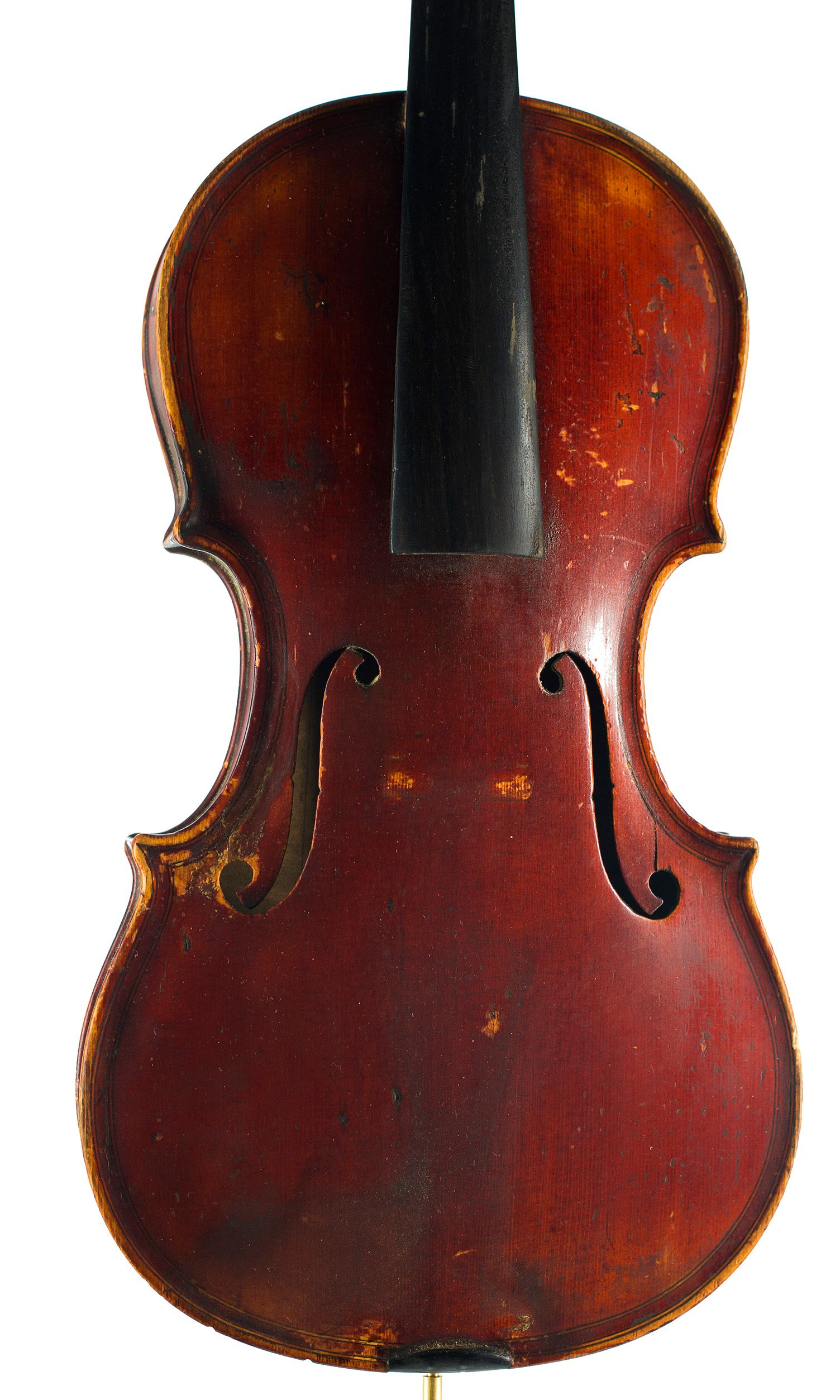 Violin by James Hardie, Edinburgh, 1885 — angled view, 10°