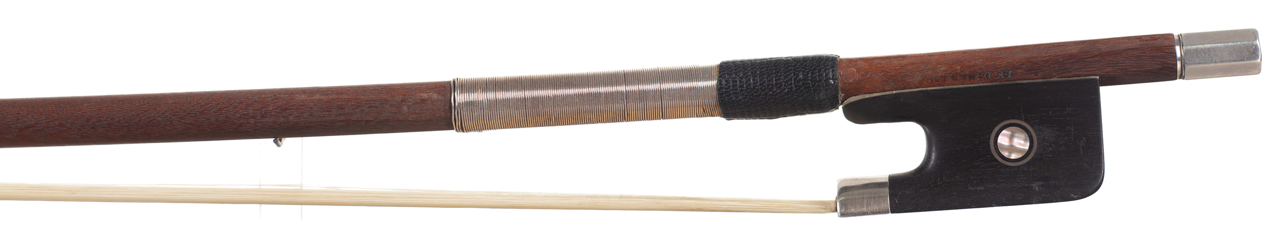 A silver-mounted cello bow by Jean-François Daber, Lyon — frog