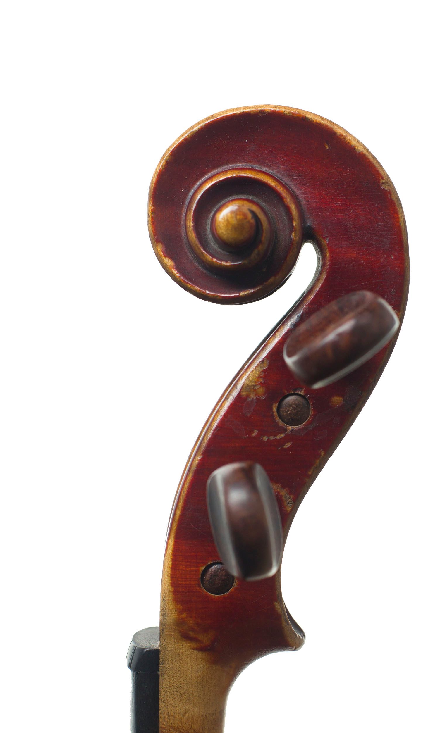 Violin by Joseph Wade, Leeds, 1890 — scroll