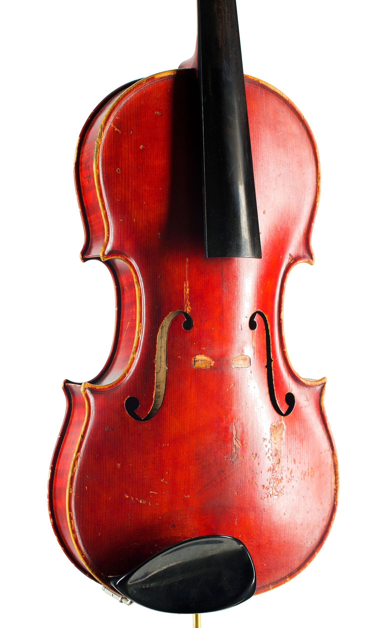 Violin by Joseph Wade, Leeds, 1890 — angled view, 30°