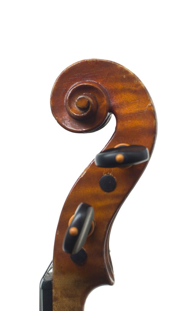 Violin by Paul Bisch, Mirecourt, 1942 — scroll