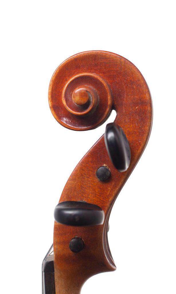 Violin, Workshop of Max Renz, Magdeburg, 1949 — scroll