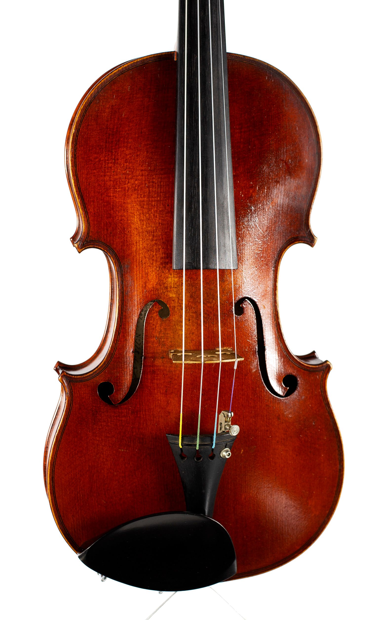 Violin by Nestor Audinot, Paris, 1907 — angled view, 10°