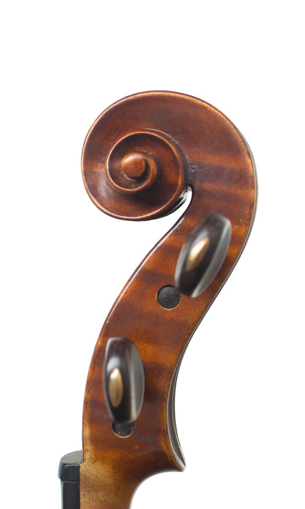 Violin, Workshop of Marc Laberte, circa 1930 — scroll