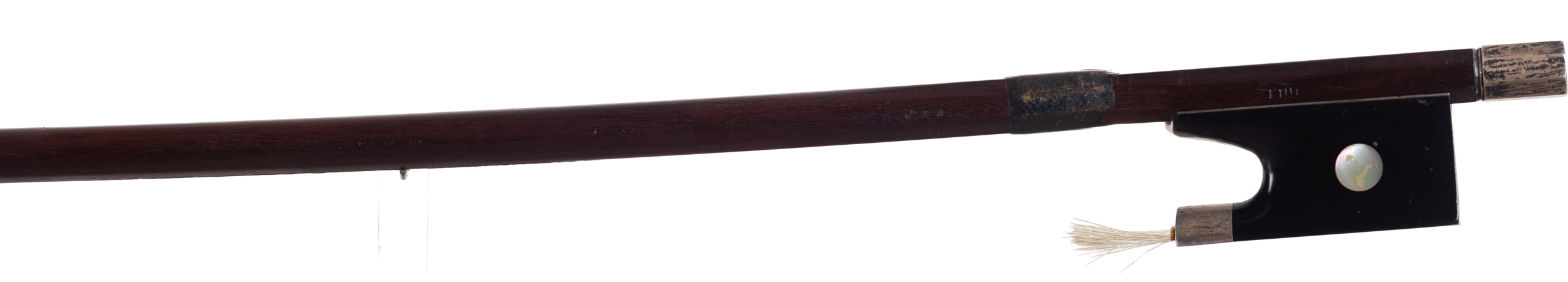 A silver-mounted viola bow by W. E. Hill & Sons, London, circa 1910 Over 100 years old — frog