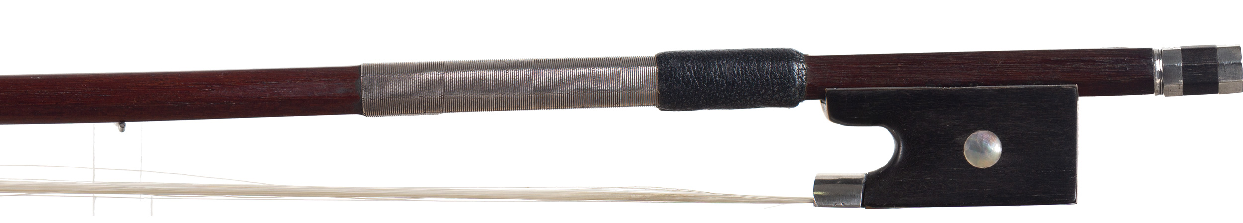 A silver-mounted violin bow by Cuniot-Hury and E. F. Ouchard, France, circa 1920 Over 100 years old — frog