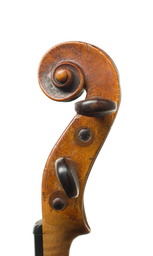Violin by Joseph Gaffino, Paris, circa 1750 — scroll