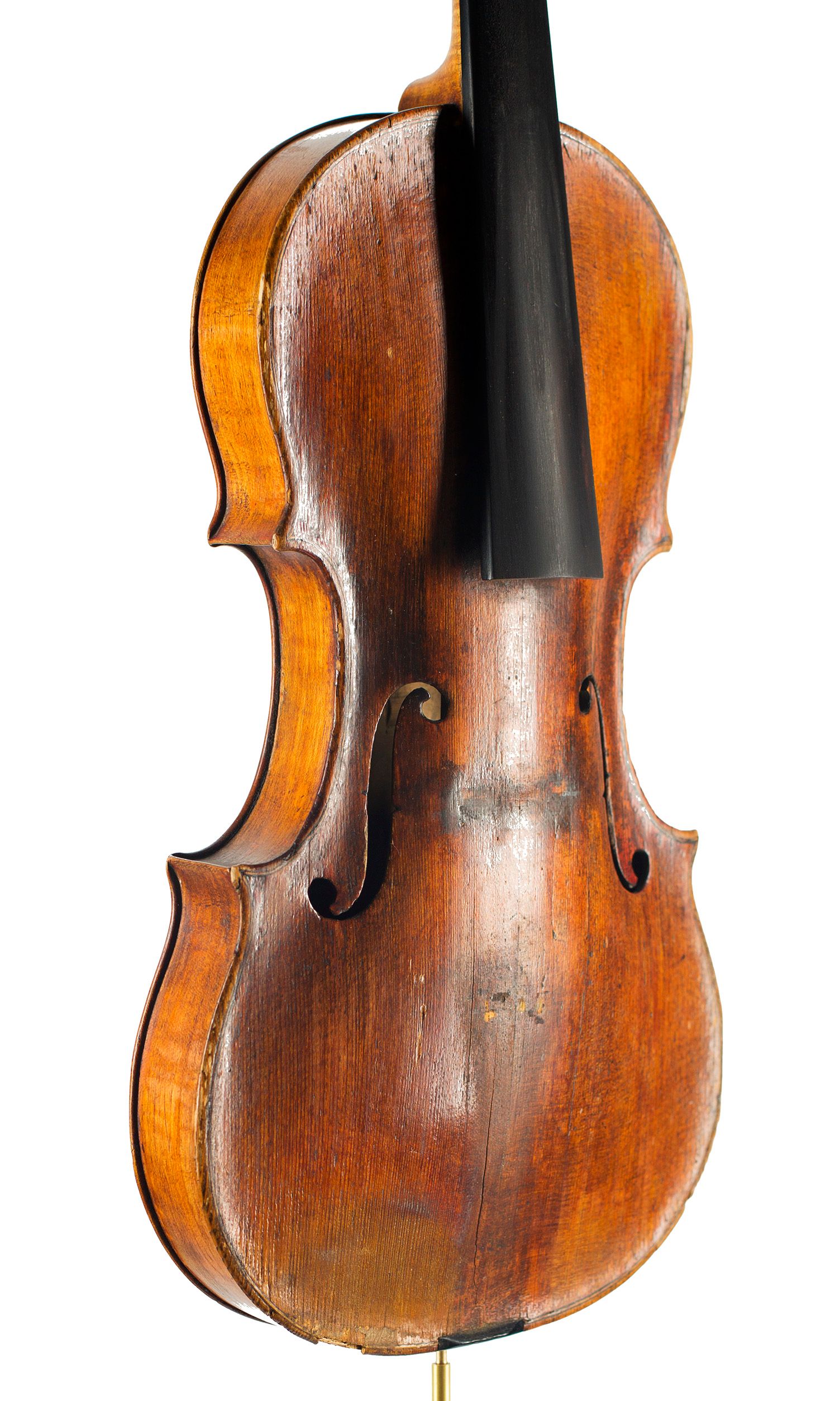 Violin by Joseph Gaffino, Paris, circa 1750 — angled view, 40°