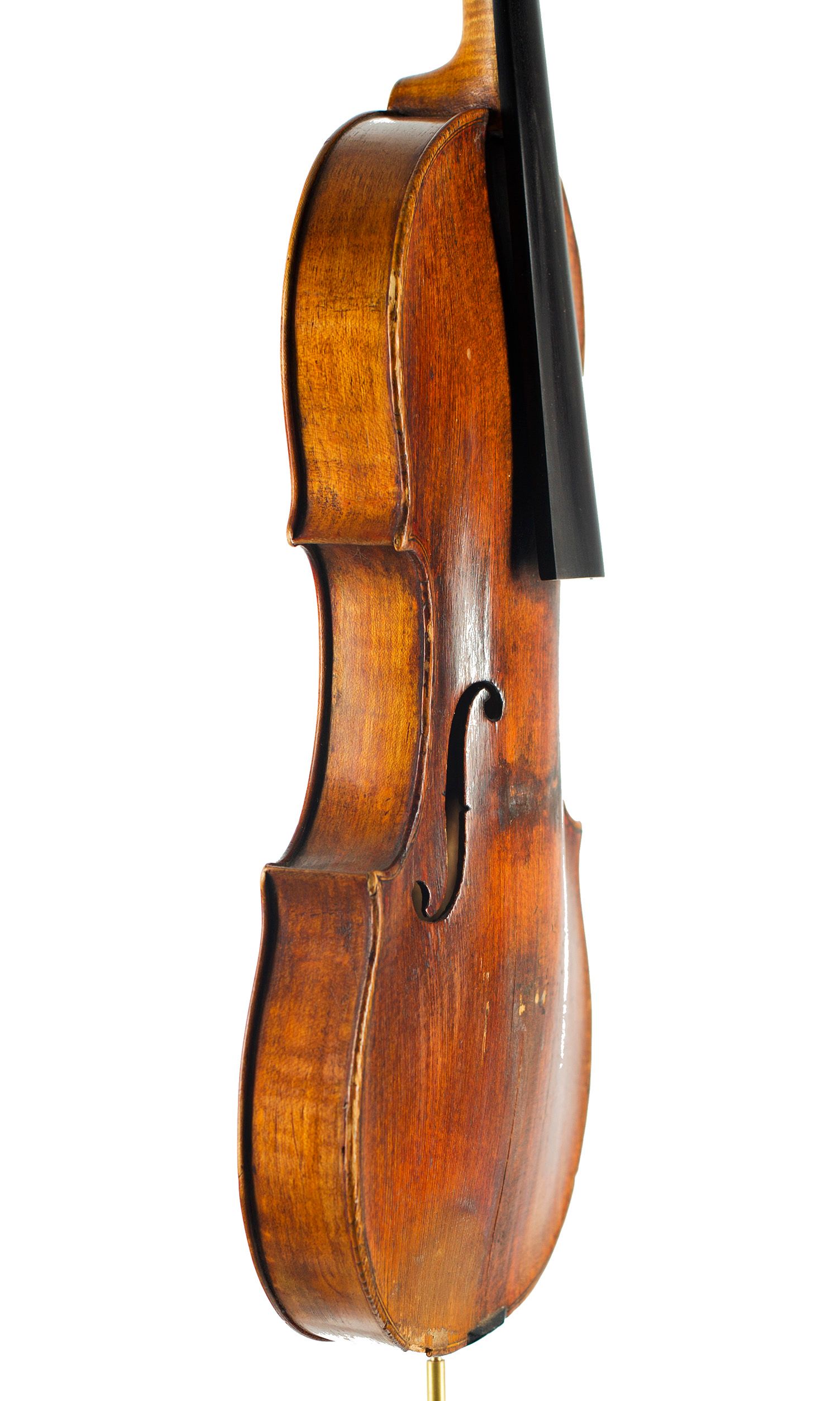 Violin by Joseph Gaffino, Paris, circa 1750 — angled view, 70°