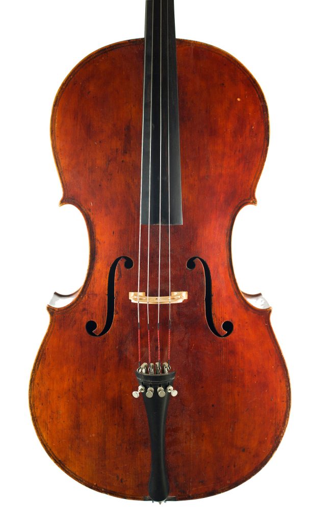 Cello by Robert Ballantyne, Edinburgh, 1822 over 100 years old — front