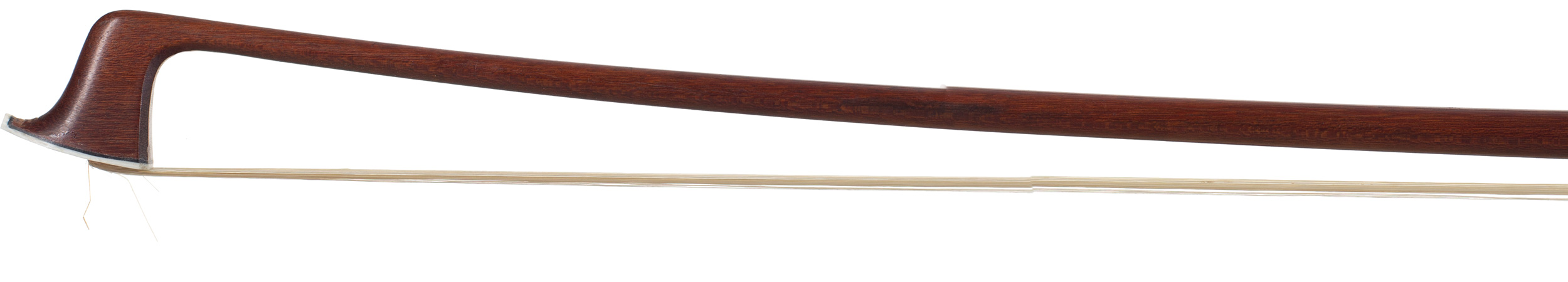 A nickel-mounted violin bow by Claude Auguste Thomassin, Paris, circa 1910 — head