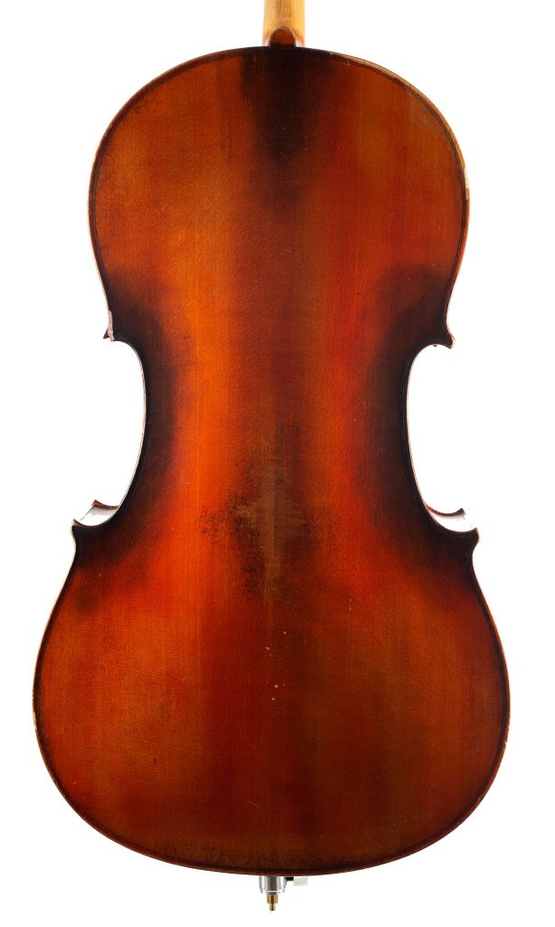 Cello, Workshop of Jerome Thibouville-Lamy, Mirecourt, circa 1920 — back