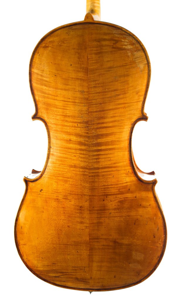 Cello by James Bailey, Grimsby, 1904 over 100 years old — back