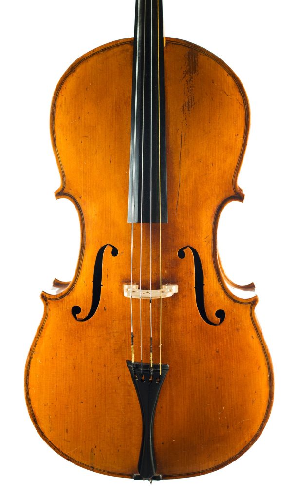 Cello by James Bailey, Grimsby, 1904 over 100 years old — front