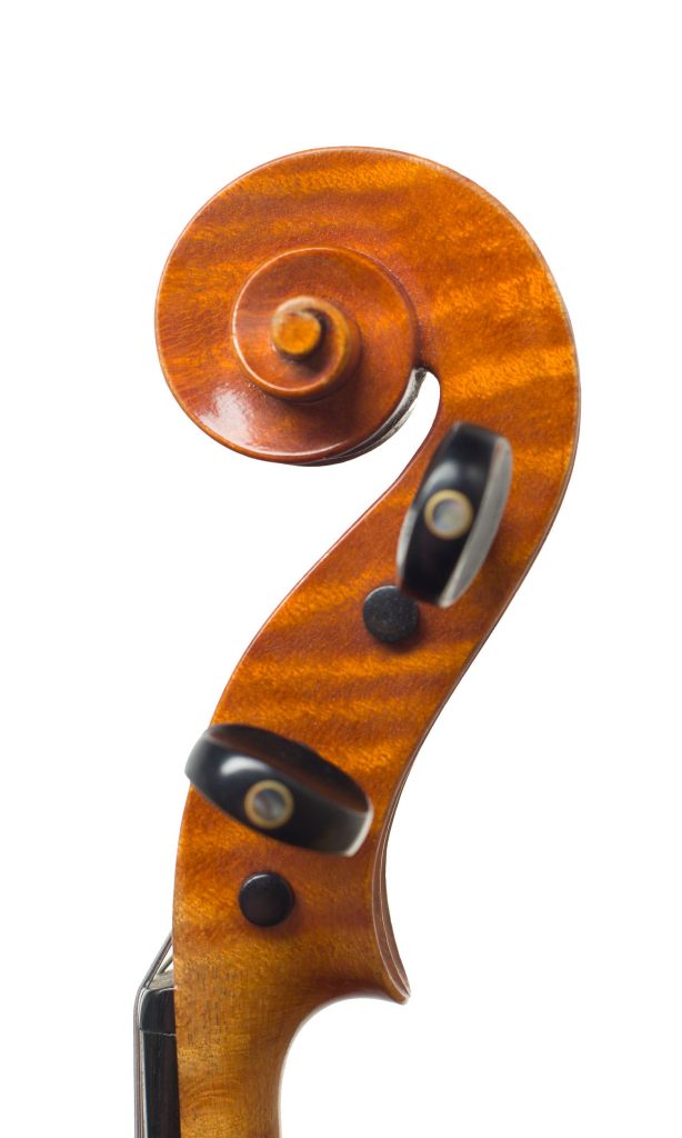 Violin by Alfredo Laurenti, Terni, 1932 — scroll