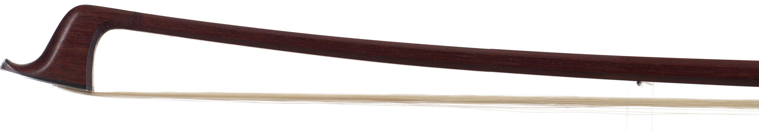 A silver-mounted cello bow by Thomas Porter, circa 1980 — head