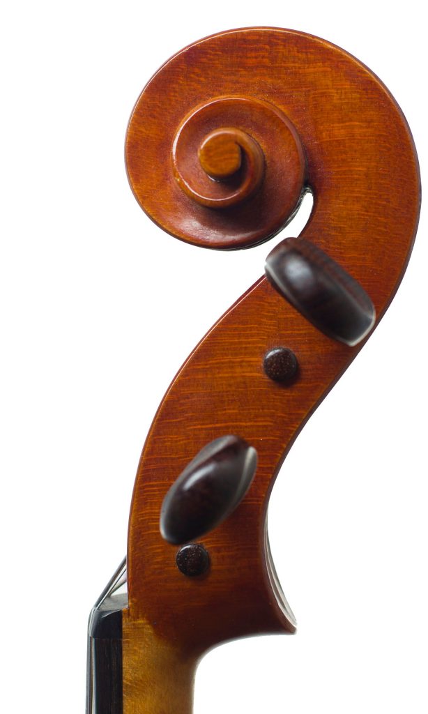 Viola by Rowan Armour-Brown, Warwick, 1984 — scroll