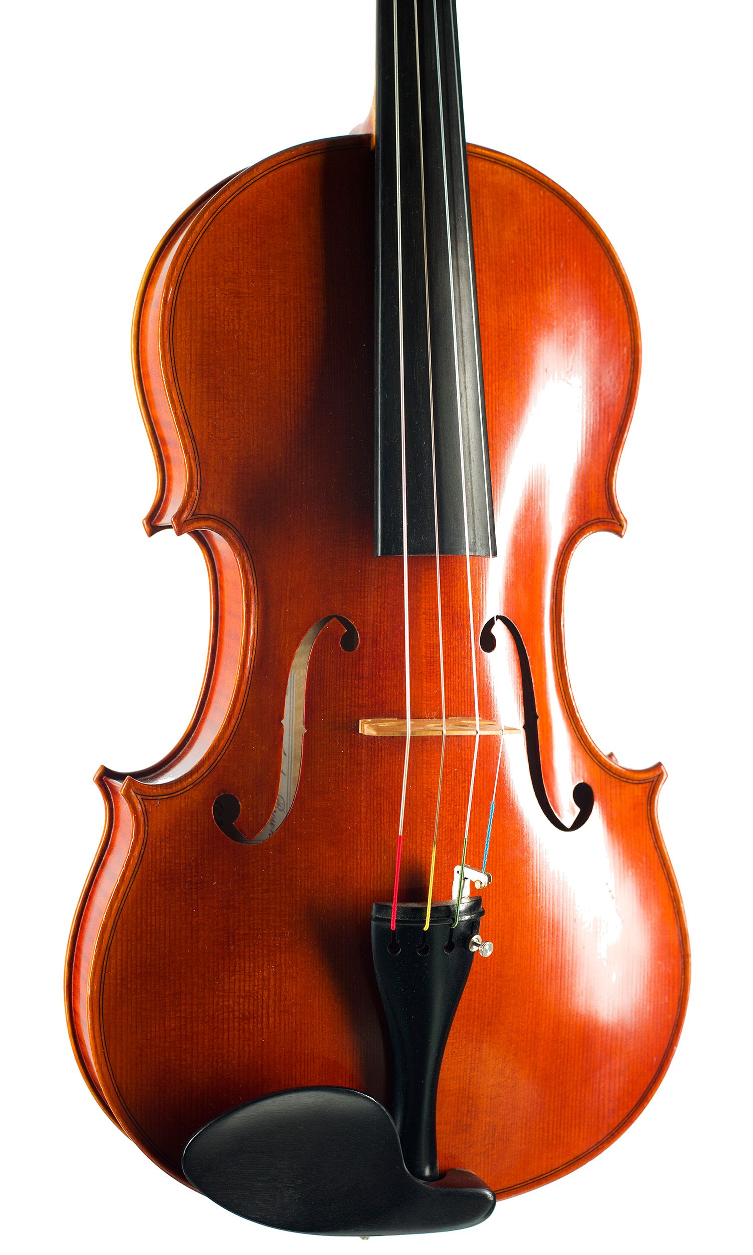 Viola by Rowan Armour-Brown, Warwick, 1984 — angled view, 20°