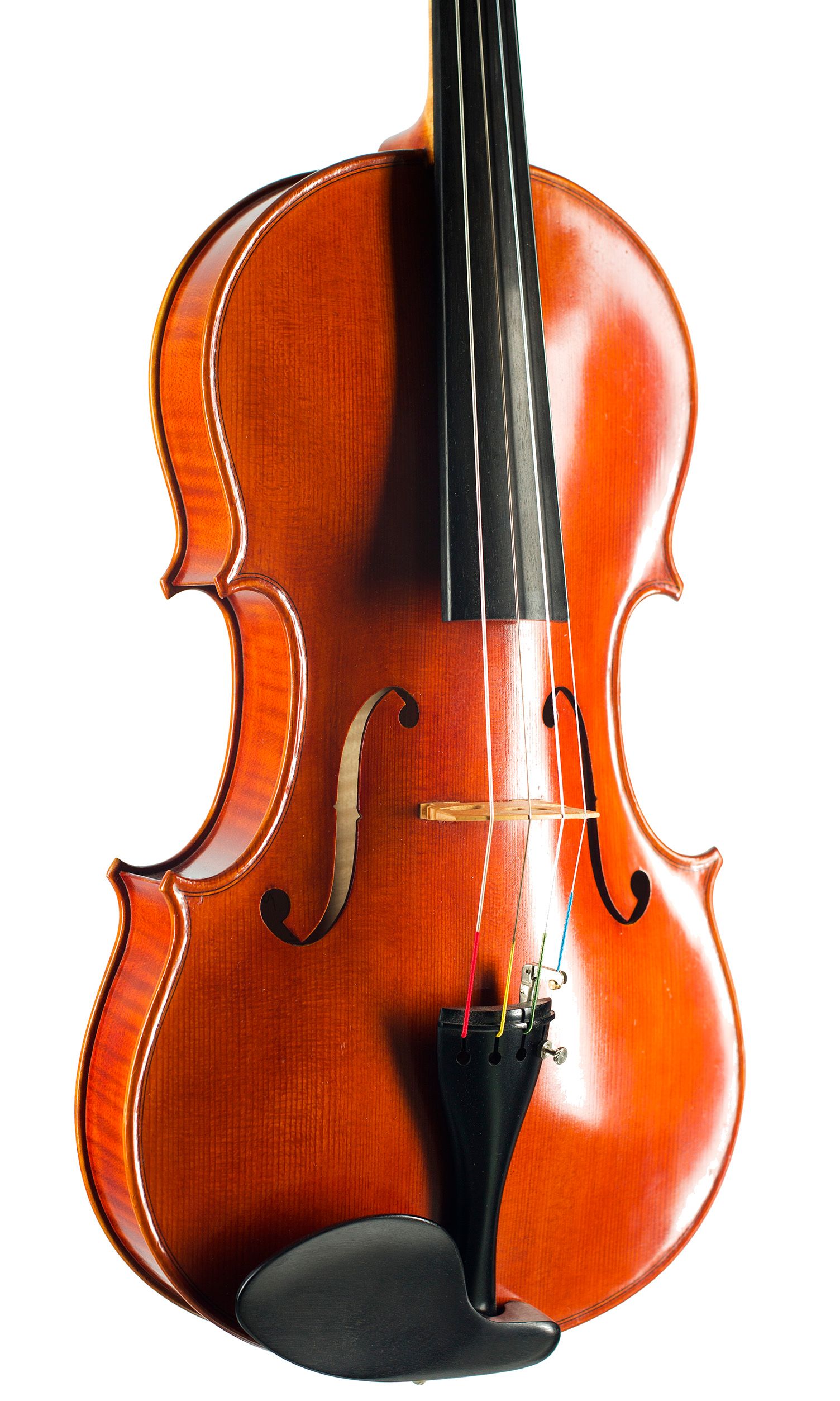 Viola by Rowan Armour-Brown, Warwick, 1984 — angled view, 30°