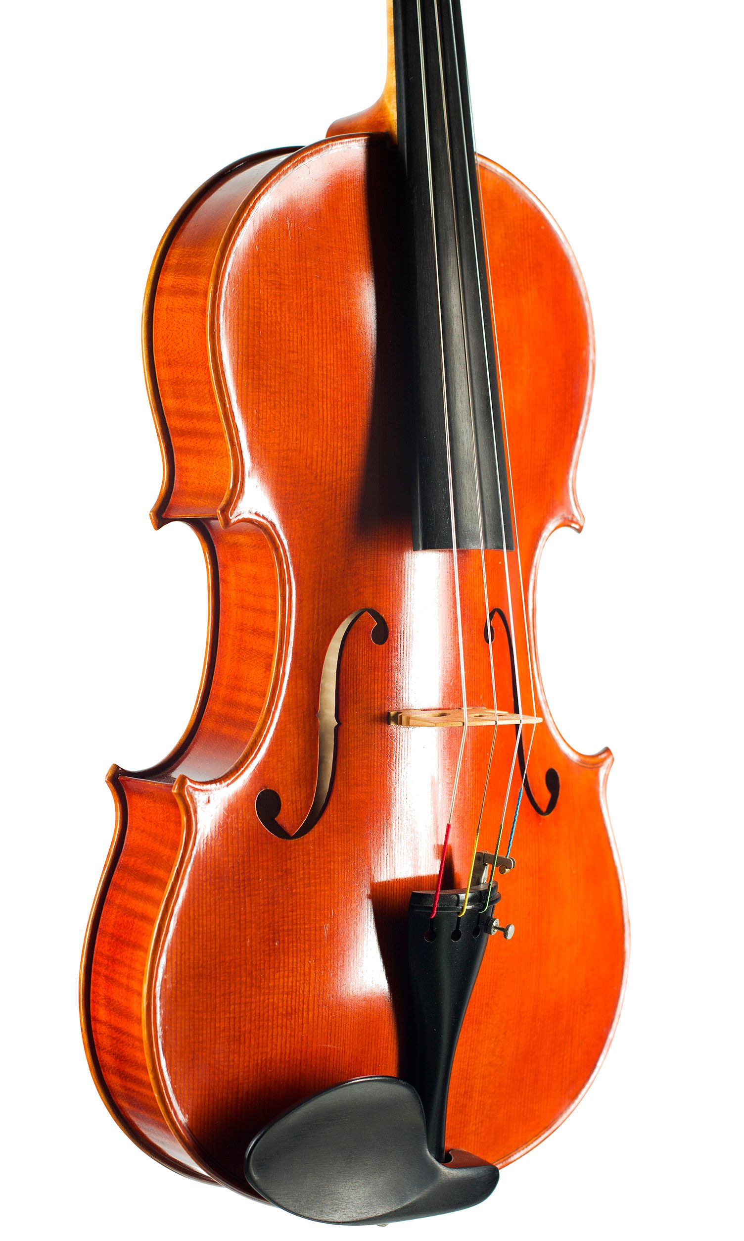 Viola by Rowan Armour-Brown, Warwick, 1984 — angled view, 40°