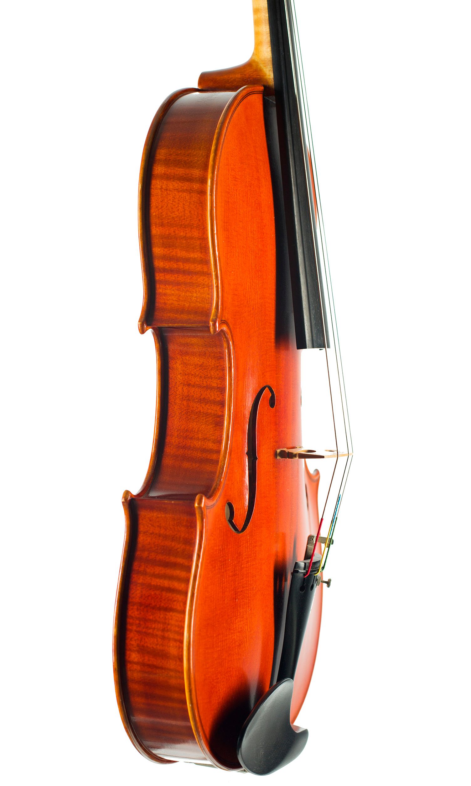 Viola by Rowan Armour-Brown, Warwick, 1984 — angled view, 70°