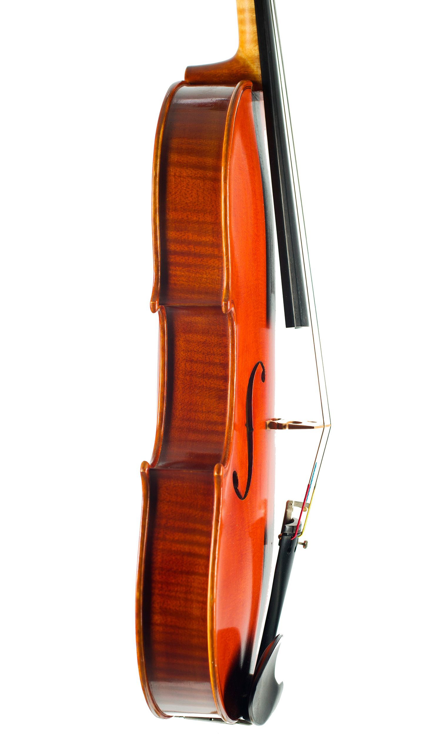 Viola by Rowan Armour-Brown, Warwick, 1984 — angled view, 80°
