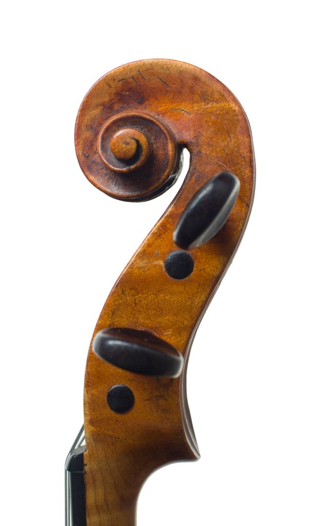 Violin, Circle of Joseph Bassot, Paris, circa 1800 — scroll