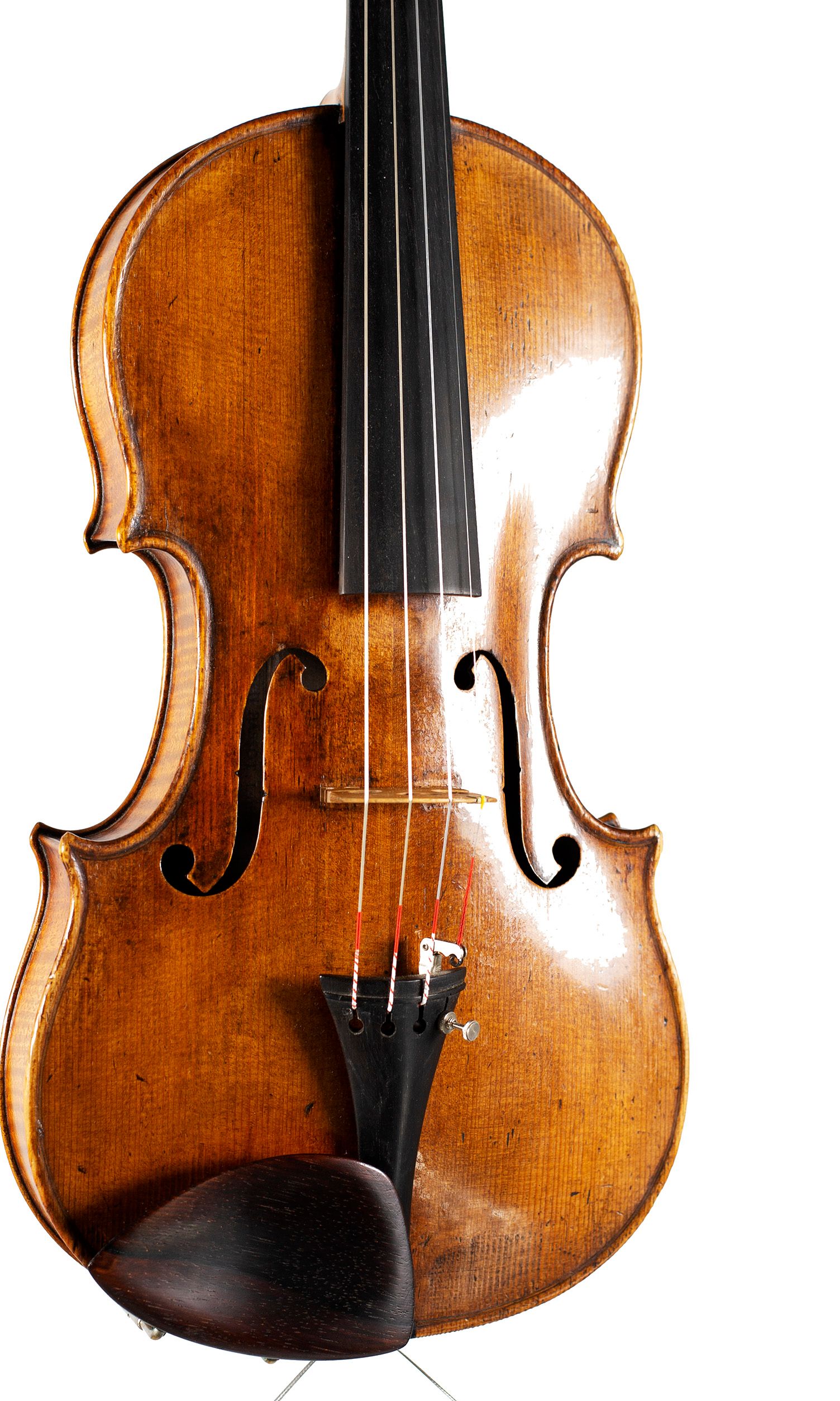 Violin, Circle of Joseph Bassot, Paris, circa 1800 — angled view, 20°