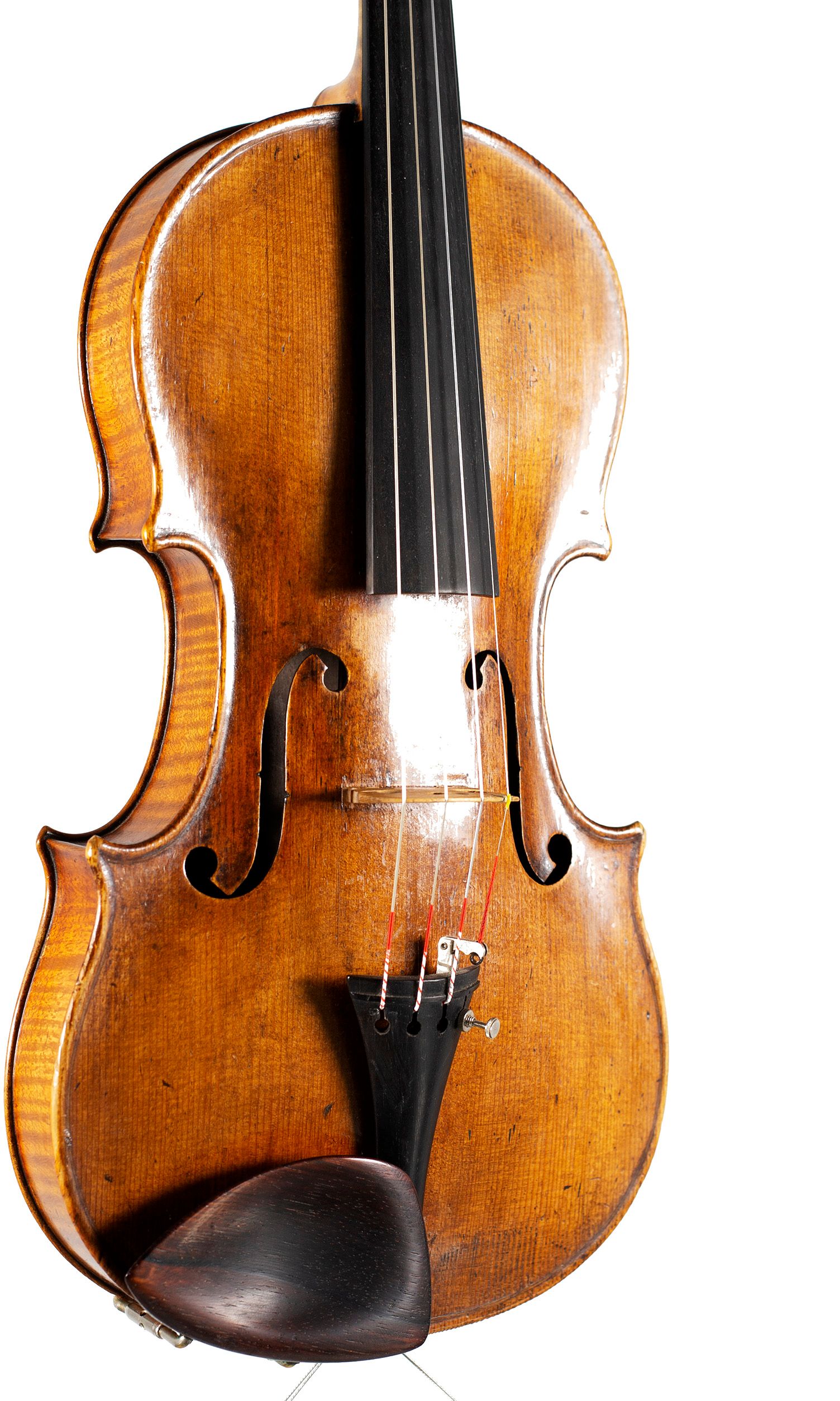 Violin, Circle of Joseph Bassot, Paris, circa 1800 — angled view, 30°